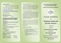 National Conference on Renewable Energy for Electric Vehicle 2023 National Conference Poster